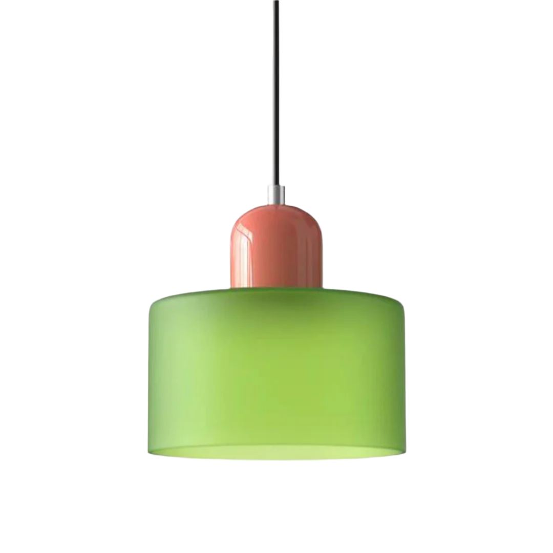 Glass pendant light – Elegant cylindrical pendant light for cozy living spaces | Kalsten