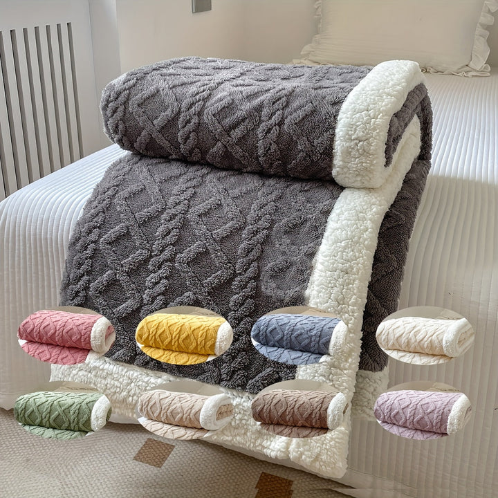 Stylish Reversible Fleece Blanket for Ultimate Comfort and Warmth Kalsten