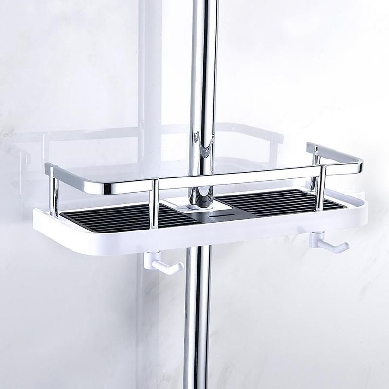 Bathroom Shelf Caddy for Shower Rail, No Drilling Pole Shower Storage Rack Holder | Kalsten