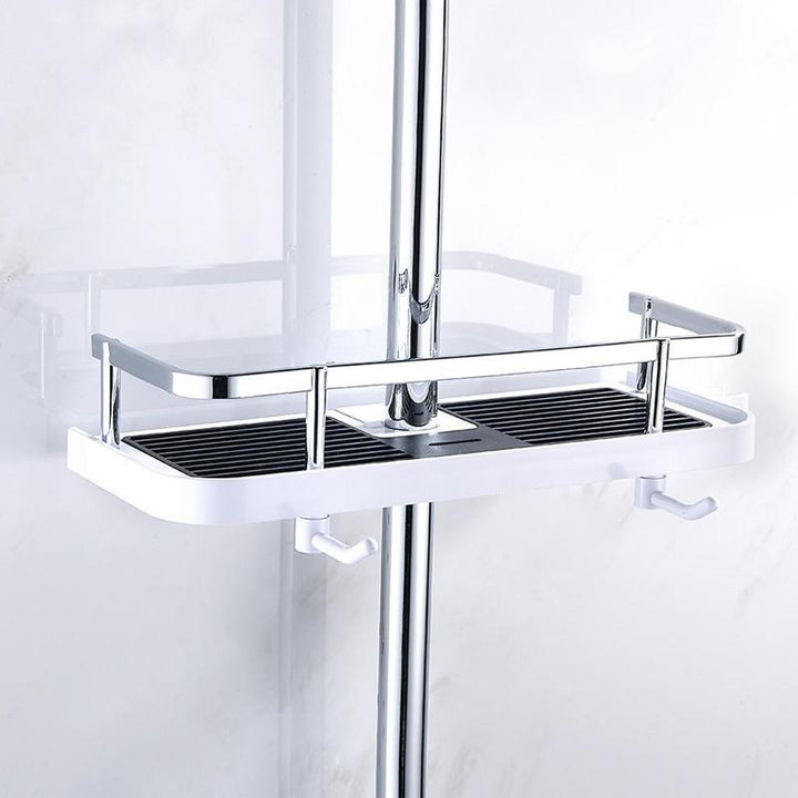 Bathroom Shelf Caddy for Shower Rail, No Drilling Pole Shower Storage Rack Holder | Kalsten