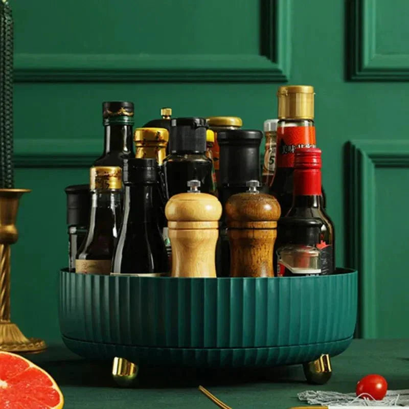 Kalsten | 360° Rotary Organizer – Space-Saving Turntable Storage for Kitchen, Bathroom, Office, and Pantry