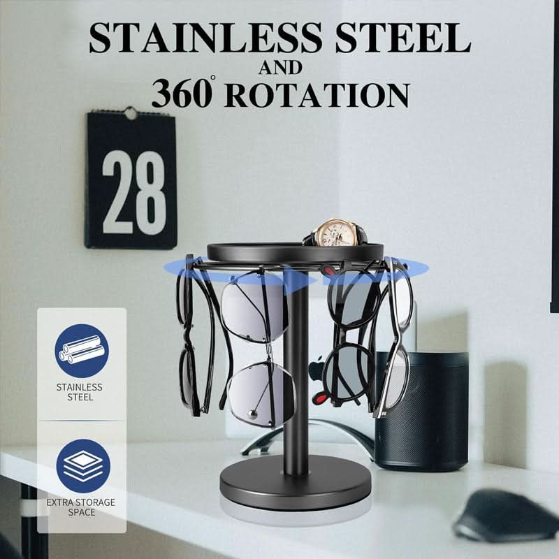 Skanto | 360° Rotating Glasses Stand for Elegant Storage