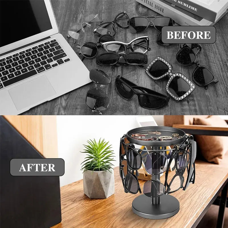 BowLift | 360° Redatable glasses stand – Stylish organizer for glasses & accessories