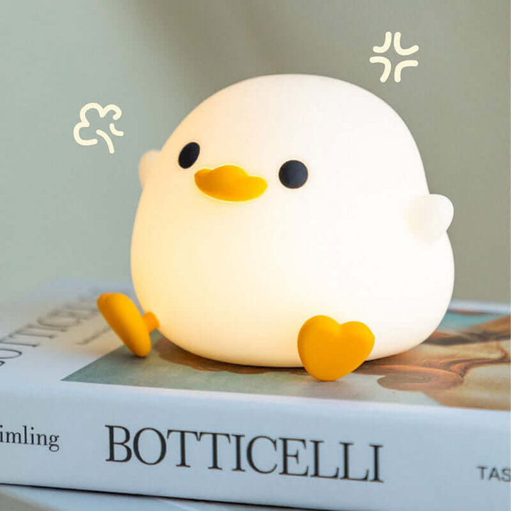 Doudou Duck Silicone Alarm Lamp Ambience Light Bedroom Bedside Lamp Usb Charging With Sleeping Night Light | Kalsten