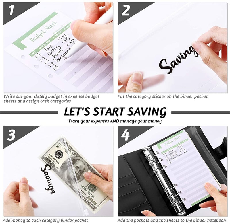 Kalsten | Budget Binder Book With Cash Envelopes