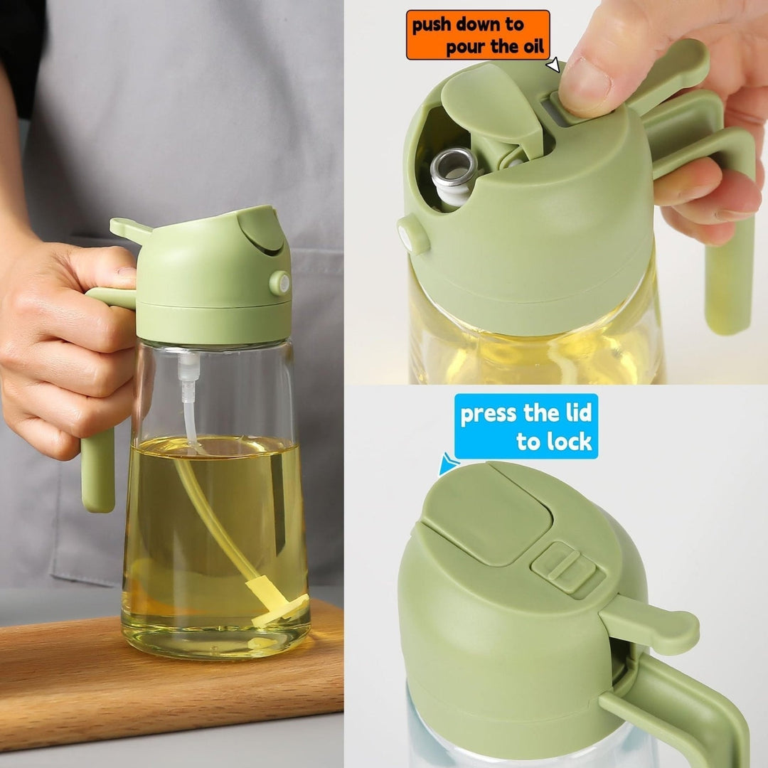 2-in-1 Oil Dispenser Bottle for Healthy Cooking