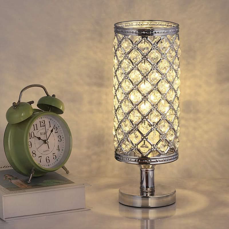 Modern Crystal USB Table Lamp – Gold or Silver | Kalsten