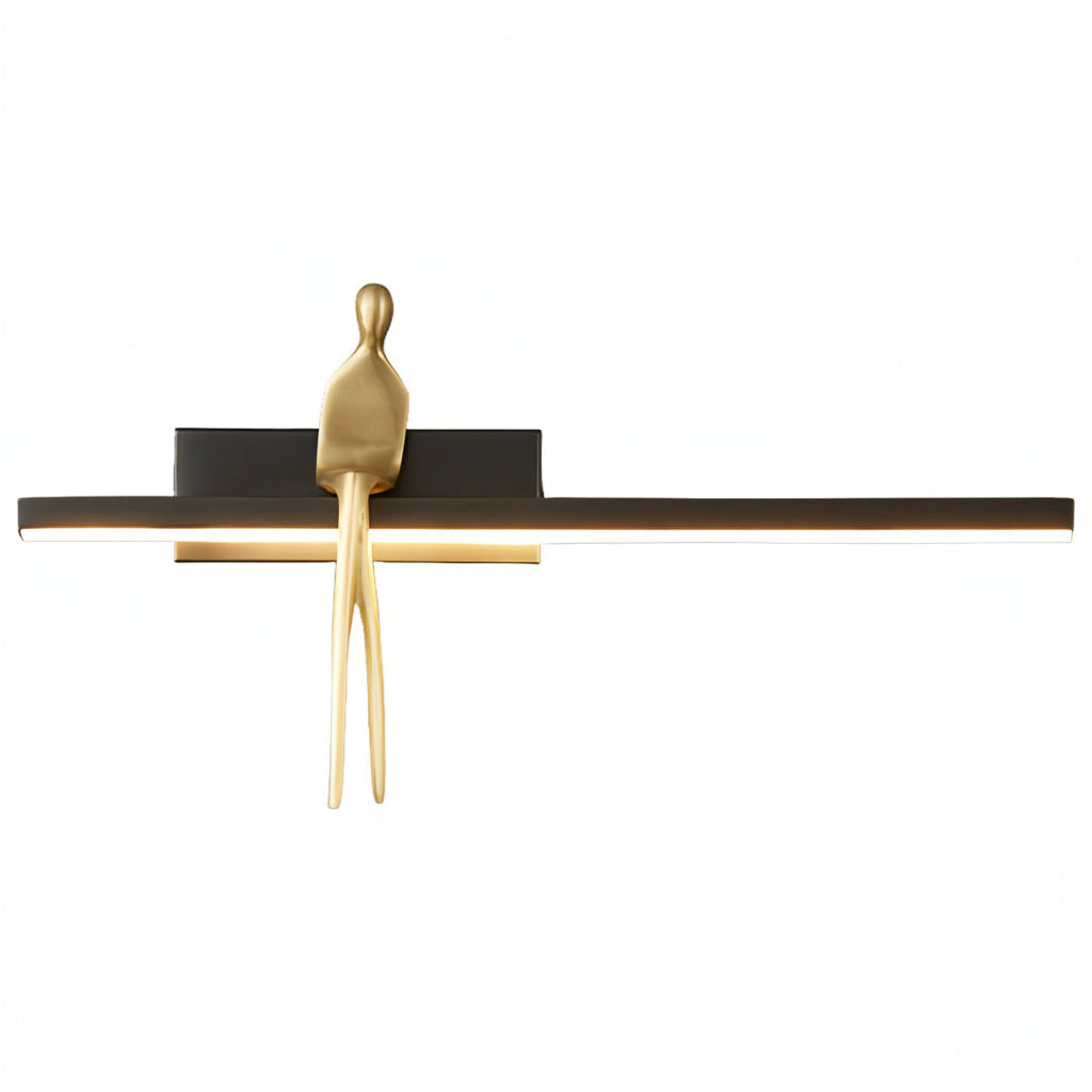 LED Wall Sconce Light – Italian Creative Gold Man Copper Art (31x17cm / 12.2x6.7in) | Kalsten