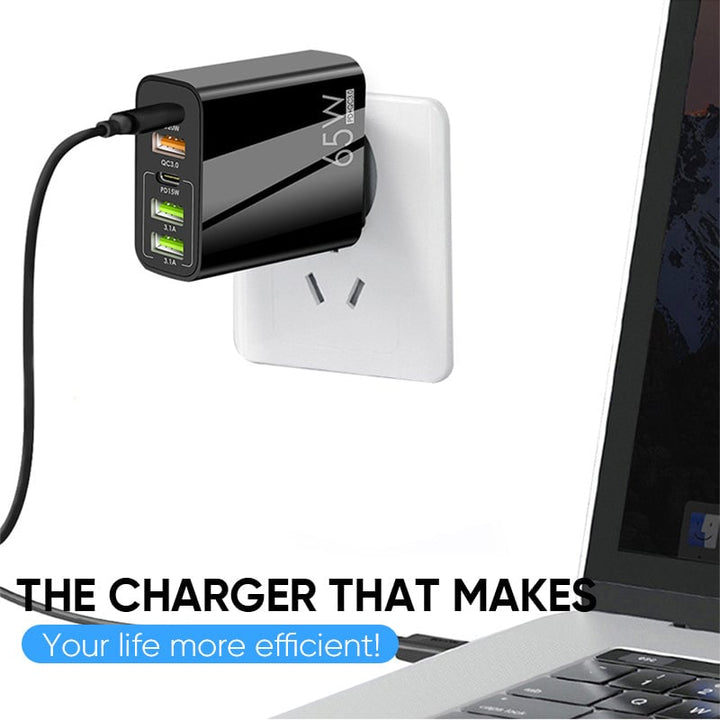 Multi-Port Adapter 65W Fast Charger - US Standard | Kalsten