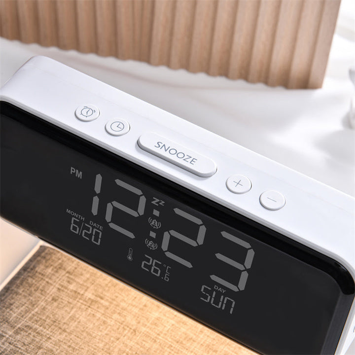 3-in-1 Bedside Lamp with Wireless Charger – LCD Alarm Clock & Touch Dimmable LED Table Lamp | Kalsten