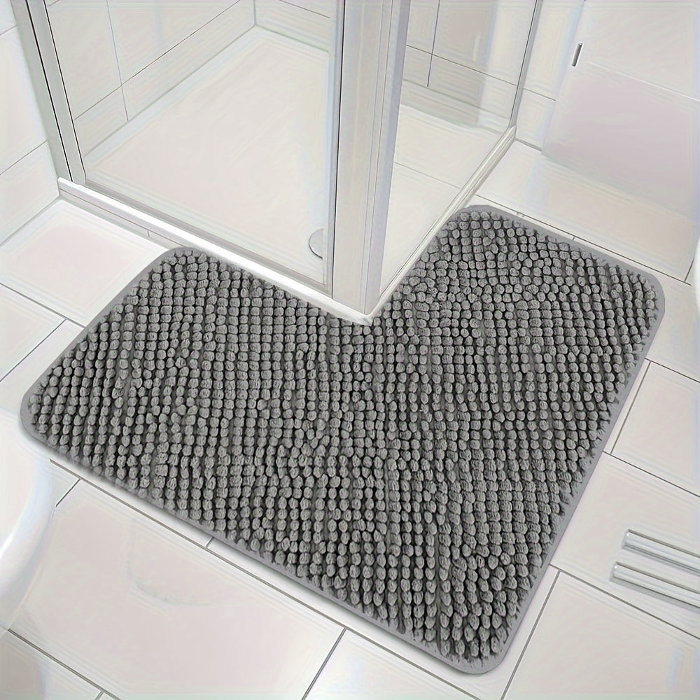 Kalsten | Corner Bath Mat Lunava | L-Shape for Shower & Corner | Non-Slip & Soft | 40x40x80 cm