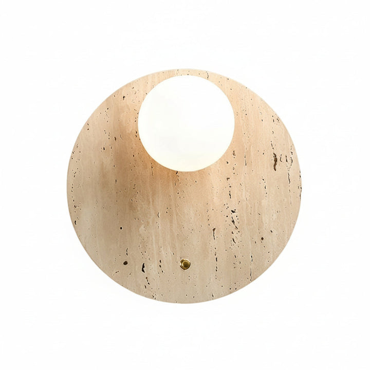 Travertine Wall Sconce – Wabi-Sabi Yellow Natural Stone G9 LED (12-20cm) | Kalsten