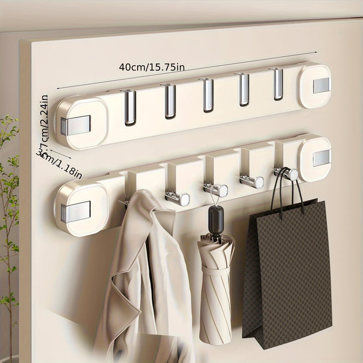 Wall Hook Panel Without Drilling – OrganizePlus Hidden 5-Hook Rack | Kalsten
