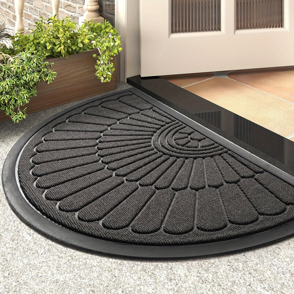 Semicircular Rubber Doormat – Durable and Non-Slip for Indoors and Outdoors | Karnz