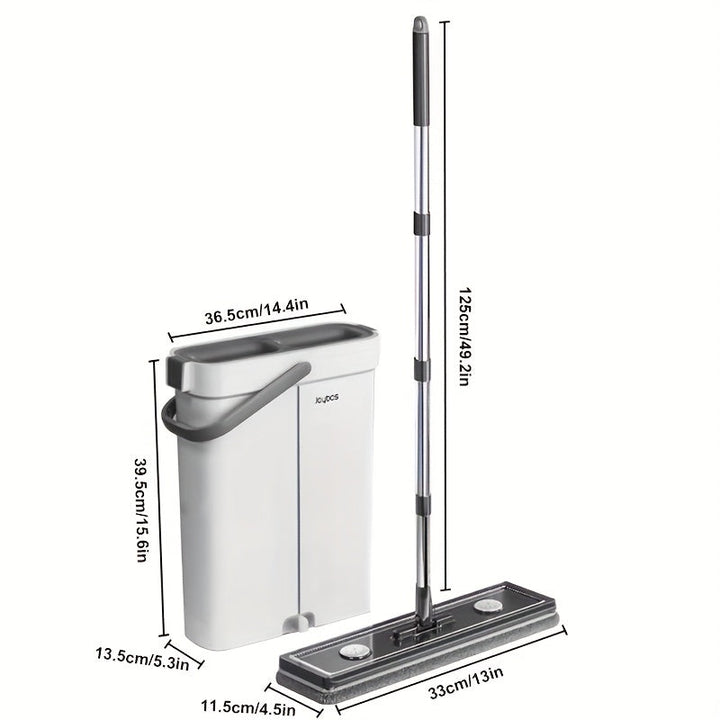 Flat mop set with bucket & wringing system | Kalsten