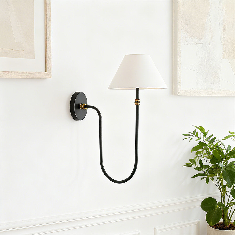 Freyza | Verge Fabric 1 Head Wall Light | Kalsten