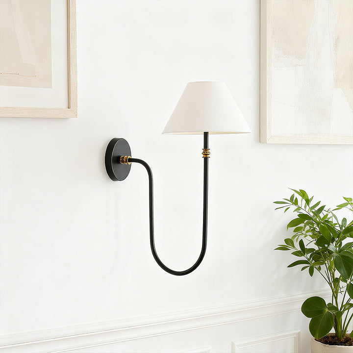 Freyza | Verge Fabric 1 Head Wall Light | Kalsten