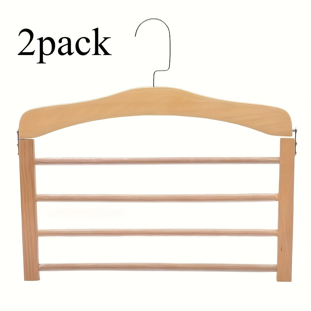Wood Pants Hanger Multi-Layer 2 Piece Set | Kalsten