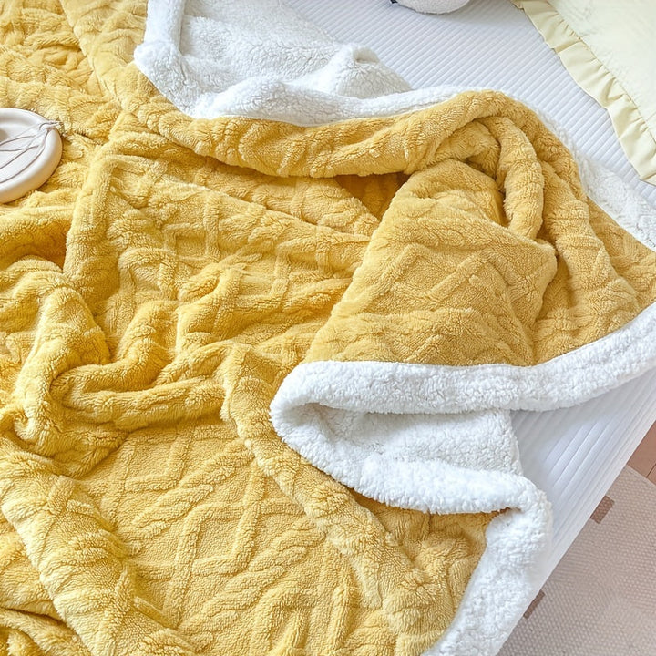 Stylish Reversible Fleece Blanket for Ultimate Comfort and Warmth Kalsten