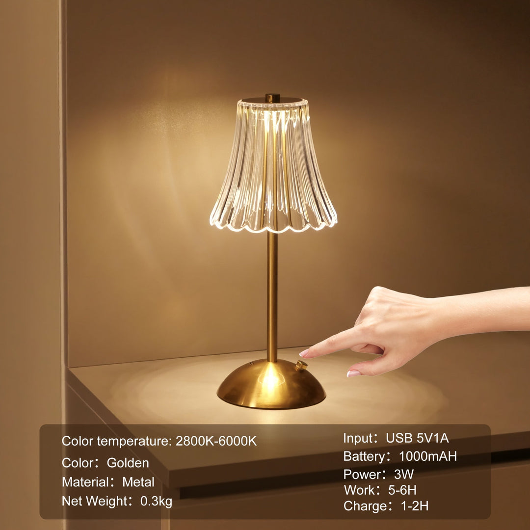 Crystaluxe Lamp - LED Crystal Table Lamp with Touch Function Kalsten