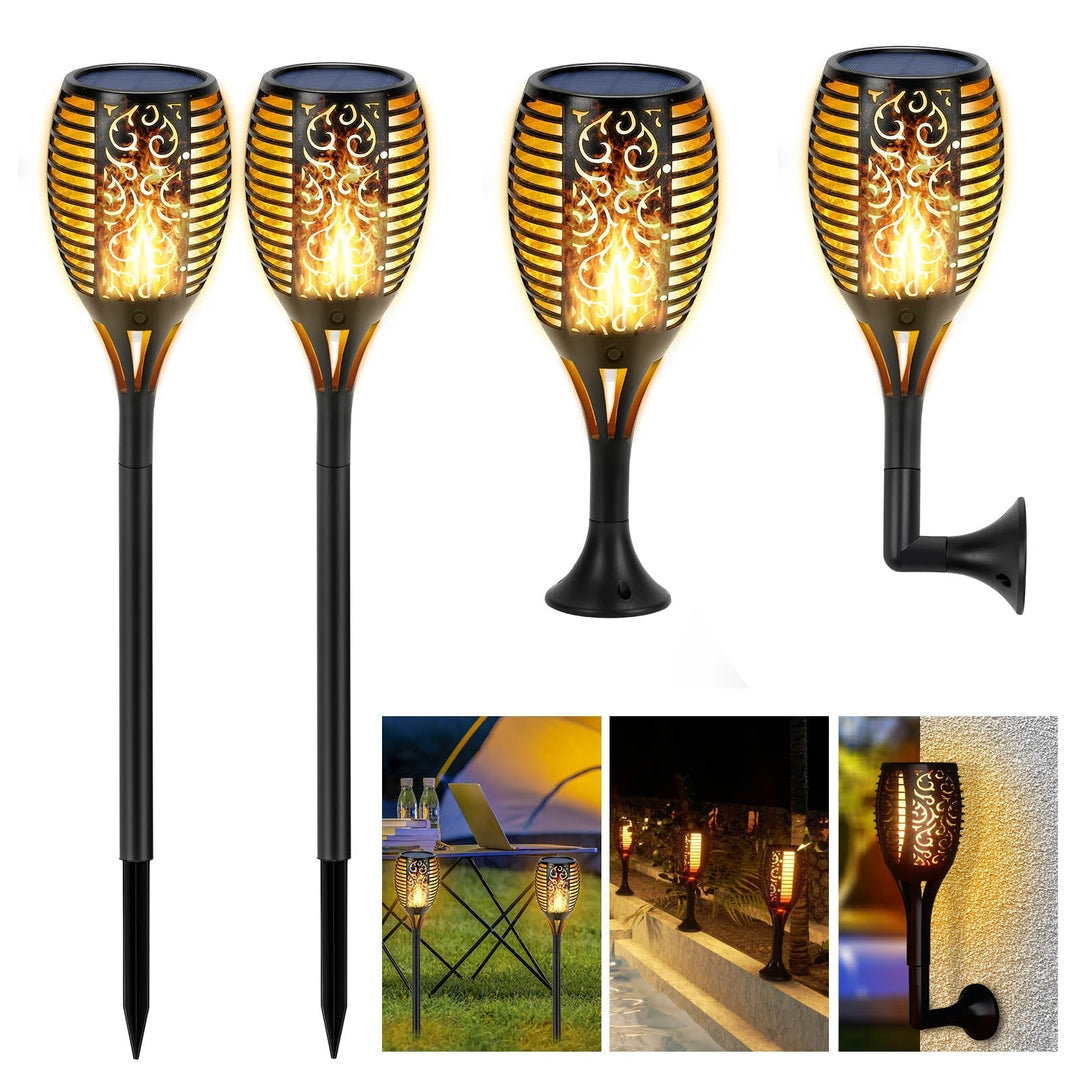 Solar lamps for outdoors 4 pieces 3 IN 1 solar torches | Kalsten