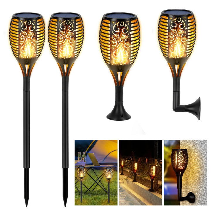 Solar lamps for outdoors 4 pieces 3 IN 1 solar torches | Kalsten