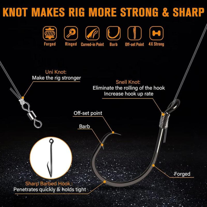 Kalsten | Pre-Rigged Catfish Float Rigs with Rattle Beads