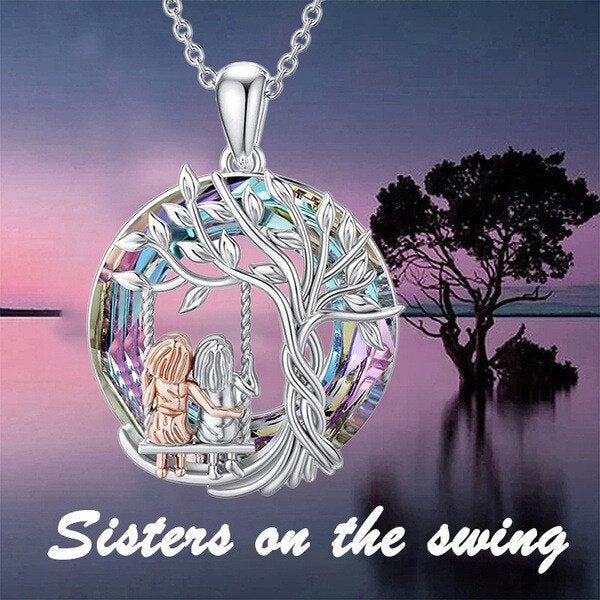 Skanto | Tree of Life Sister Crystal Pendant Necklace