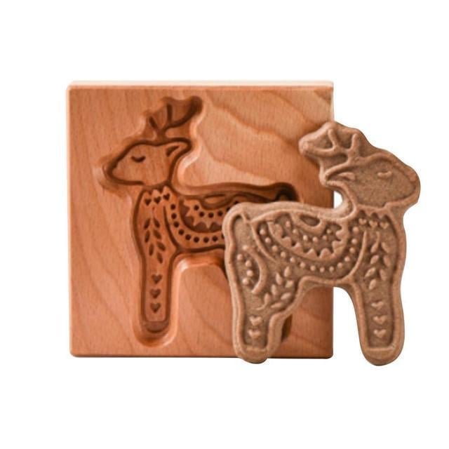 Kalsten | Wooden Cookie Mold Set | Engraved Pastry Stamps | Gingerbread & Biscuit Press