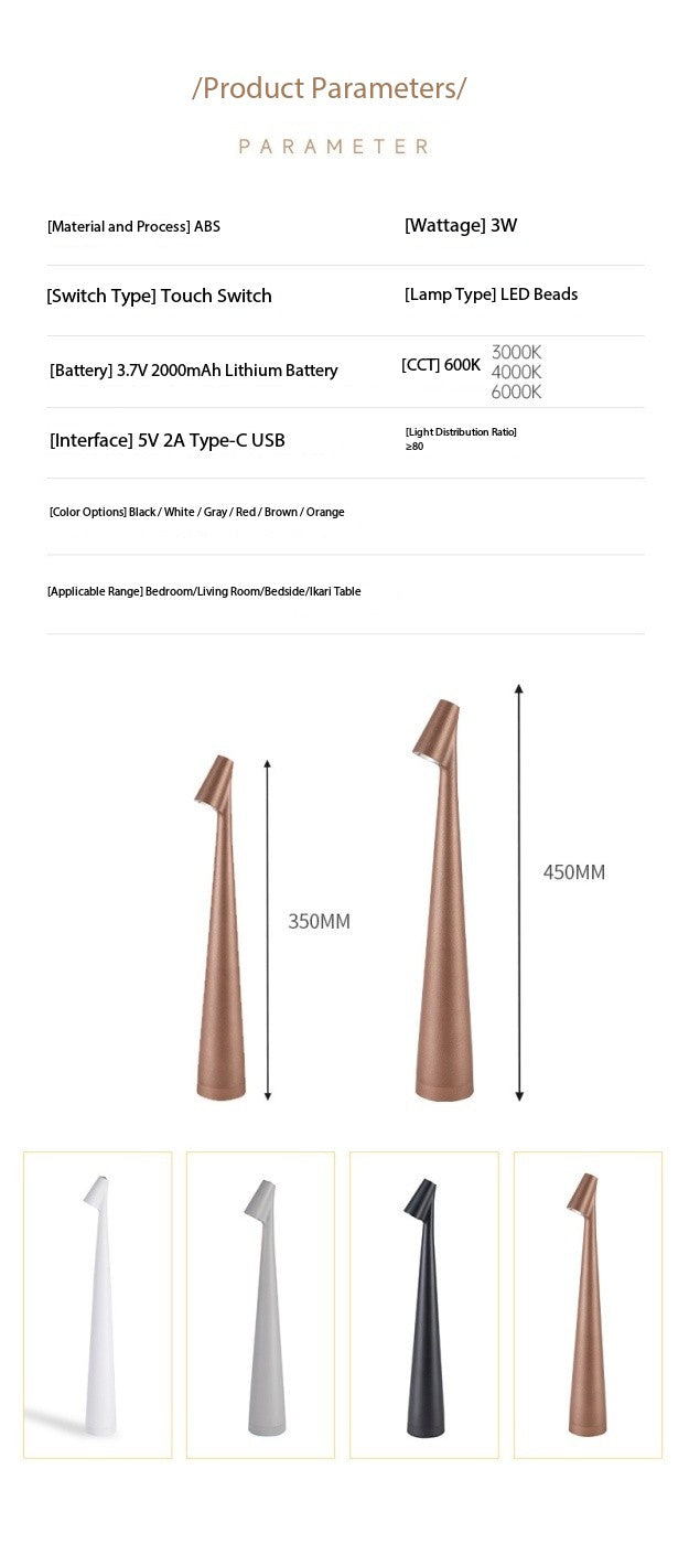 Gao Fushuai Rechargeable Table Lamp Bedside Advanced Lamp Creative Decorative Night Light Desktop Atmosphere Lamp | Kalsten