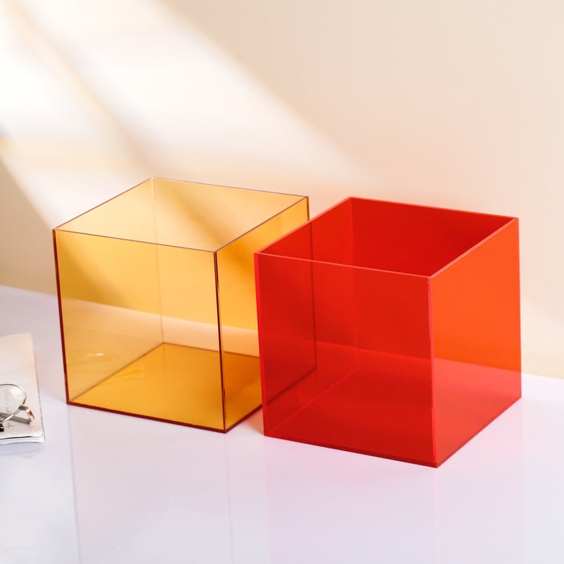 Transparent color acrylic box dust cover Lego integrated model hand display storage box
