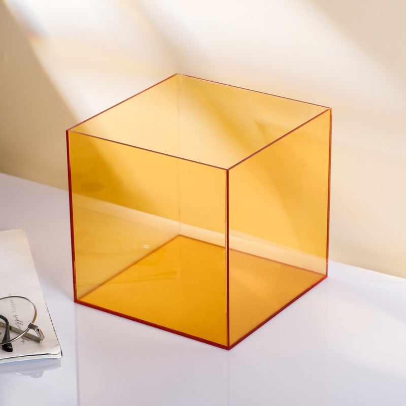 Transparent color acrylic box dust cover Lego integrated model hand display storage box