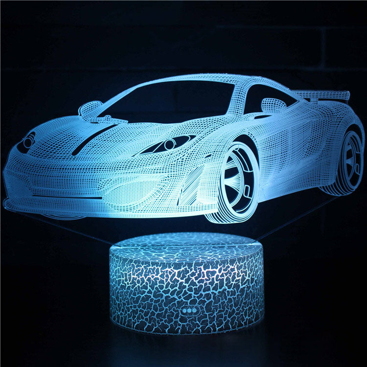 Sports car series 3d night light LED stereo light illusion lamp USB bedside table lamp modeling lamp dimming | Kalsten
