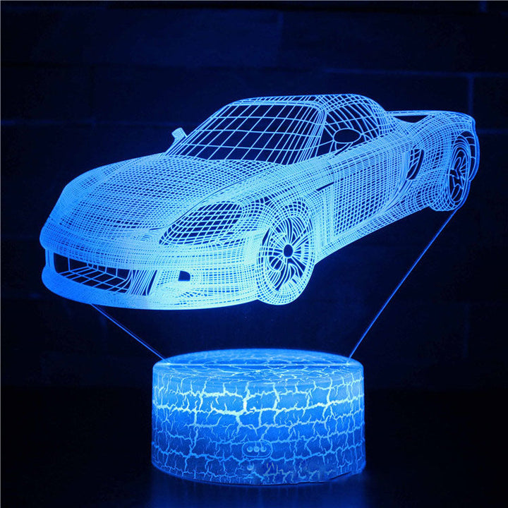 Sports car series 3d night light LED stereo light illusion lamp USB bedside table lamp modeling lamp dimming | Kalsten