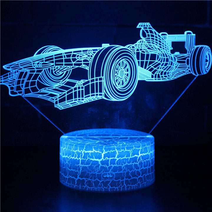 Sports car series 3d night light LED stereo light illusion lamp USB bedside table lamp modeling lamp dimming | Kalsten
