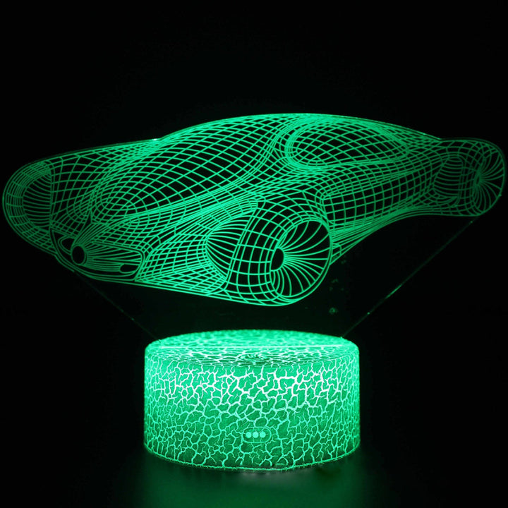 Sports car series 3d night light LED stereo light illusion lamp USB bedside table lamp modeling lamp dimming | Kalsten