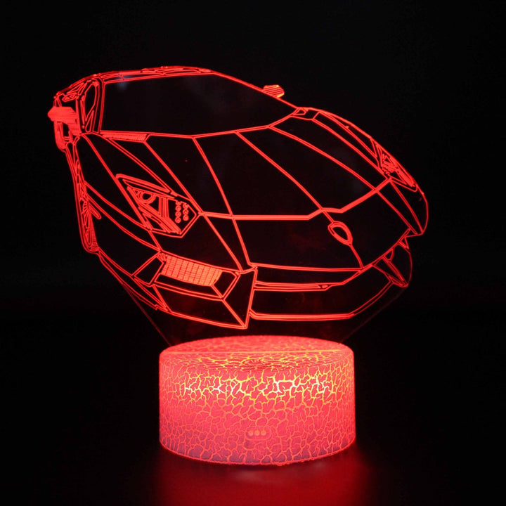 Sports car series 3d night light LED stereo light illusion lamp USB bedside table lamp modeling lamp dimming | Kalsten