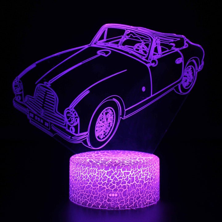 Sports car series 3d night light LED stereo light illusion lamp USB bedside table lamp modeling lamp dimming | Kalsten