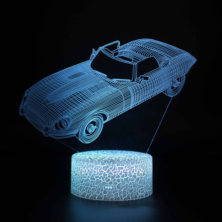 Sports car series 3d night light LED stereo light illusion lamp USB bedside table lamp modeling lamp dimming | Kalsten