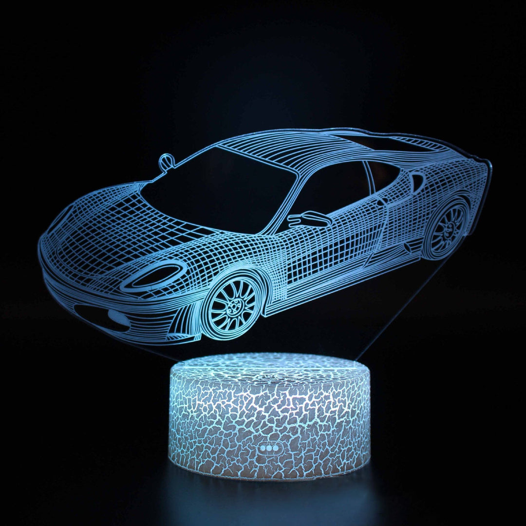 Sports car series 3d night light LED stereo light illusion lamp USB bedside table lamp modeling lamp dimming | Kalsten