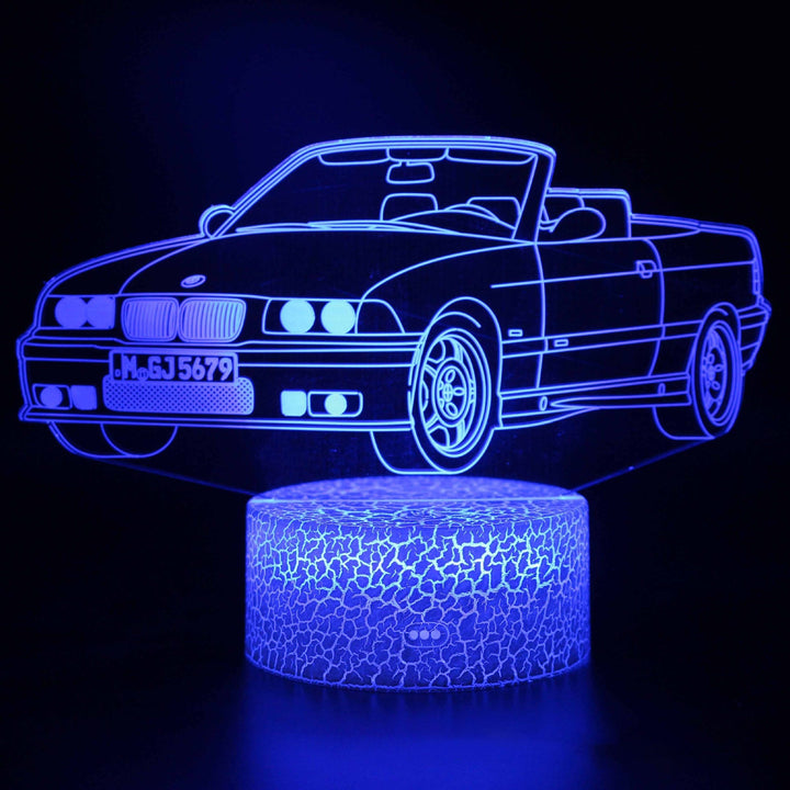 Sports car series 3d night light LED stereo light illusion lamp USB bedside table lamp modeling lamp dimming | Kalsten