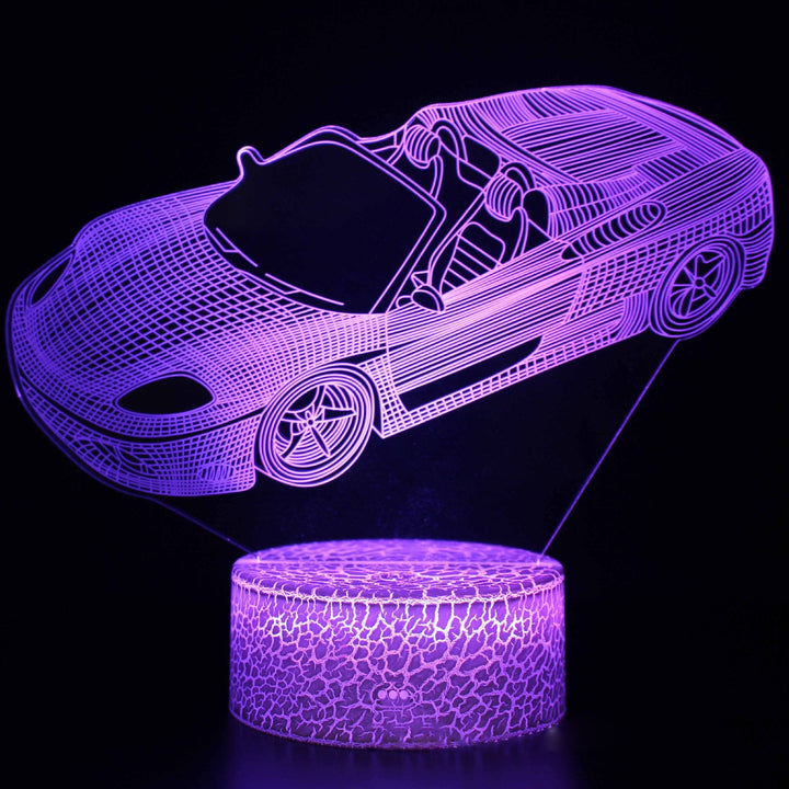 Sports car series 3d night light LED stereo light illusion lamp USB bedside table lamp modeling lamp dimming | Kalsten