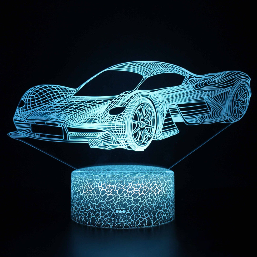 Sports car series 3d night light LED stereo light illusion lamp USB bedside table lamp modeling lamp dimming | Kalsten