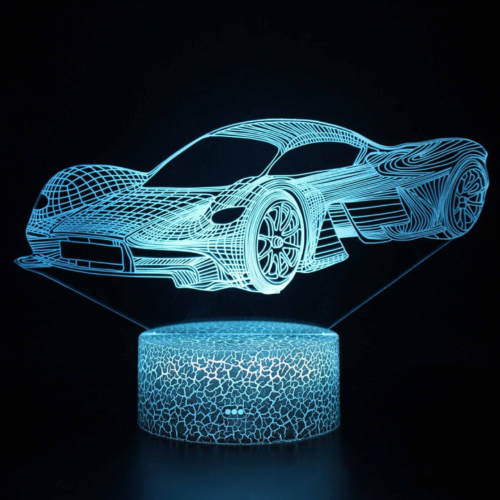 Sports car series 3d night light LED stereo light illusion lamp USB bedside table lamp modeling lamp dimming | Kalsten