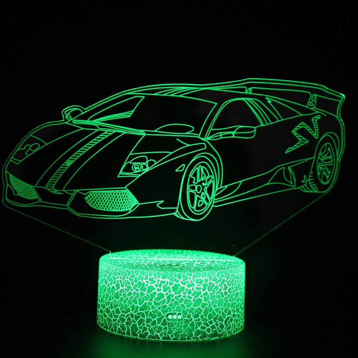 Sports car series 3d night light LED stereo light illusion lamp USB bedside table lamp modeling lamp dimming | Kalsten