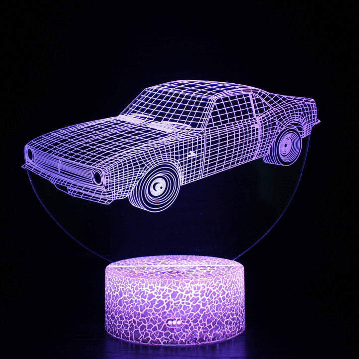 Sports car series 3d night light LED stereo light illusion lamp USB bedside table lamp modeling lamp dimming | Kalsten