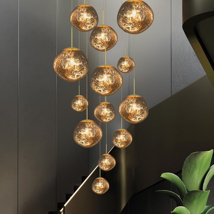 Post-modern lava chandelier creative clothing store bar table lamp villa duplex building living room dining room stairwell chandelier | Kalsten
