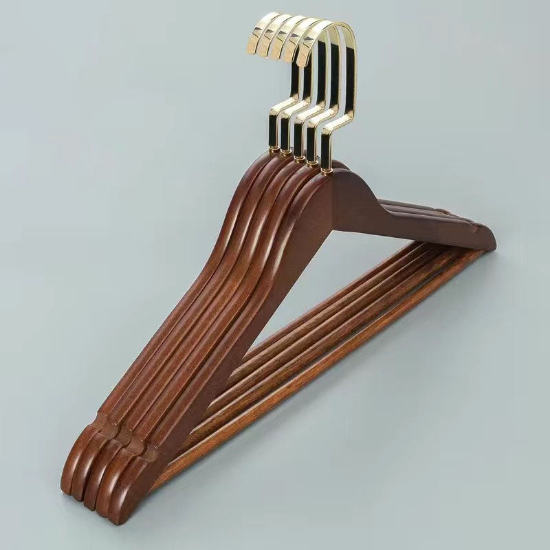 Retro Color Wooden Hanger Solid Wood Seamless Drying Rack