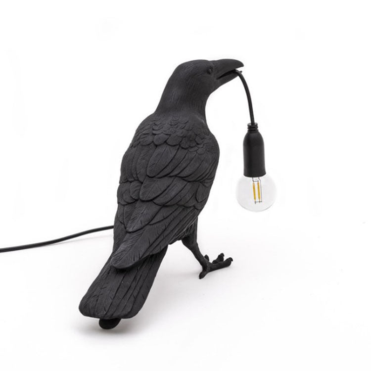 Auspicious bird table lamp personalized creative bedroom bedside animal shape bird resin wall lamp decoration | Kalsten
