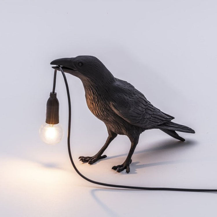 Auspicious bird table lamp personalized creative bedroom bedside animal shape bird resin wall lamp decoration | Kalsten